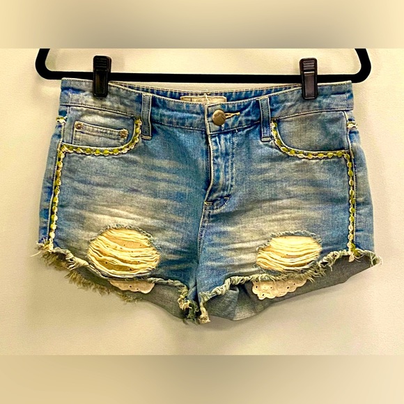 Free People Jean Shorts - Picture 1 of 3